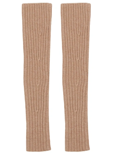 Shop Cashmere In Love Graz Cashmere Fingerless Arm-warmers In Braun