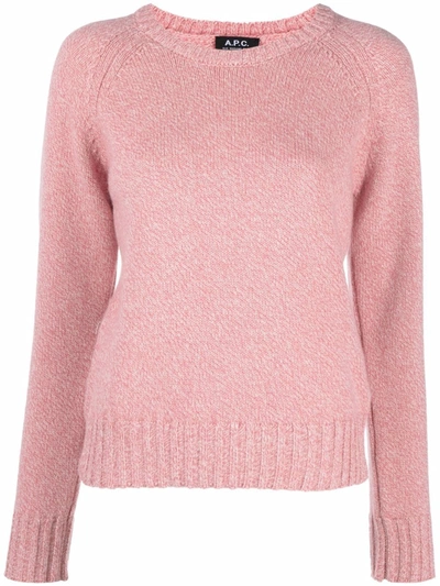 Apc Alyssa Long-sleeve Knitted Jumper In Rosa