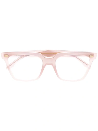 Shop Cutler And Gross Transparent Square-frame Glasses In Nude