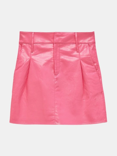 Shop As By Df Jordan Recycled Leather Skirt In Pink