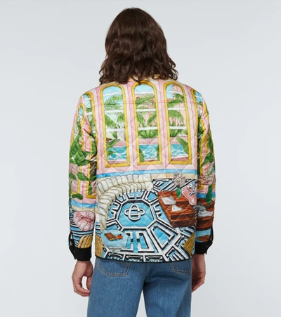 Shop Casablanca Dream House Quilted Jacket In Multicoloured