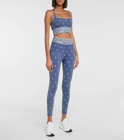 Shop Adam Selman Sport High-rise Leggings In Blue