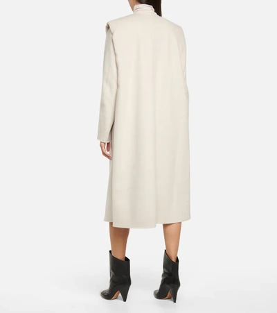 Shop Isabel Marant Egelton Wool And Cashmere Coat In White