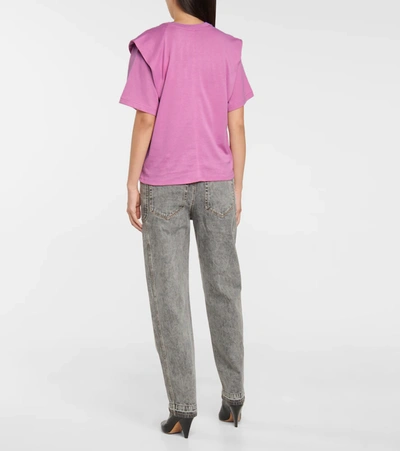 Shop Isabel Marant Zelikia Knotted Cotton T-shirt In Pink