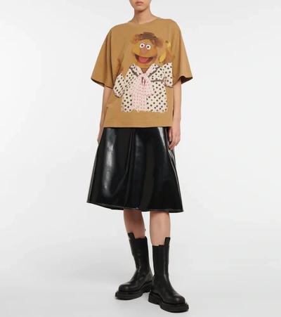 Moncler Genius 2 Moncler 1952 Faux Leather Midi Skirt In Black