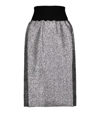 Moncler Genius 2 Moncler 1952 Lurex Wool-blend Midi Skirt In Black