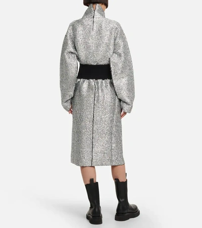 Moncler Genius 2 Moncler 1952 Lurex Wool-blend Midi Skirt In Black