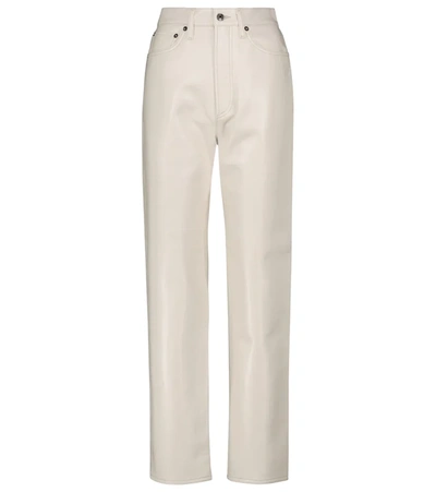 Shop Agolde '90s Pinch High-rise Straight Jeans In White