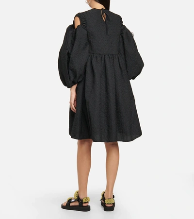 Shop Cecilie Bahnsen Janessa Cloqué Dress In Black