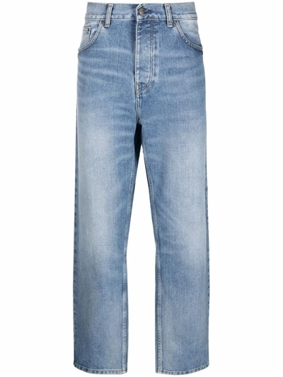 Shop Carhartt High-waisted Straight-leg Jeans In Blau