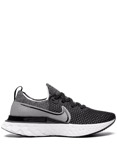 Nike Women's React Infinity Run Flyknit Running Sneakers From Finish Line In Schwarz