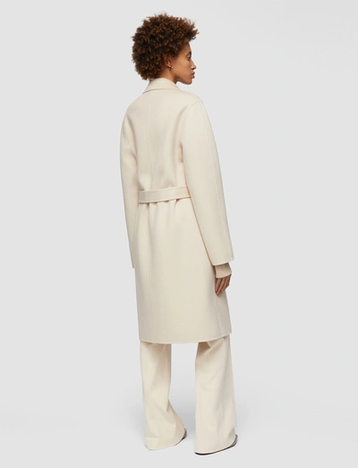 Shop Joseph Double Face Cashmere Cenda Long Coat In Champagne