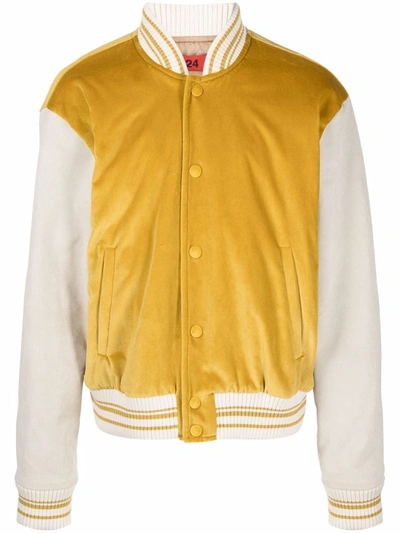 Shop 424 Two-tone Bomber Jacket In Gelb