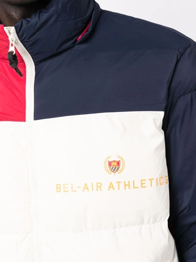 Shop Bel-air Athletics Logo Down Jacket In White