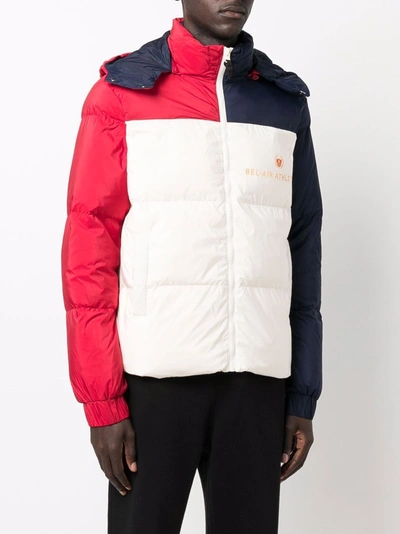 Shop Bel-air Athletics Logo Down Jacket In White