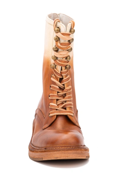 Vintage Foundry Adalina Dip Dyed Leather Boot In Tan Faded