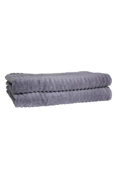 Shop Melange Home Zero Twist Anthracite Grey Bath Towel