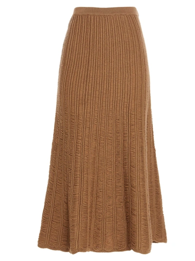 Shop Gabriela Hearst Skirt In Beige