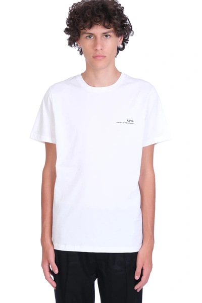 Shop Apc Item T-shirt In White Cotton