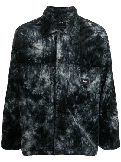Shop Five Cm Tie-dye Corduroy Shirt Jacket In Schwarz