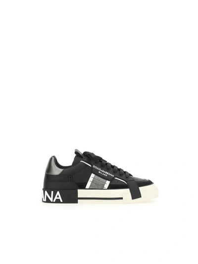 Shop Dolce & Gabbana Sneakers In Nero/argento