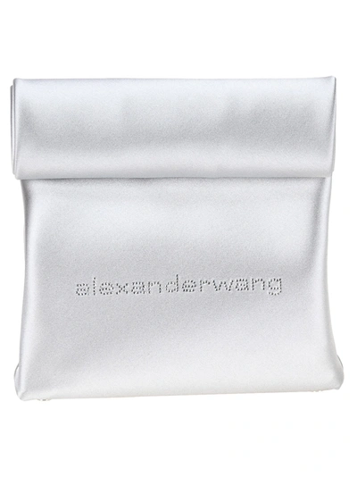 Shop Alexander Wang Lunch Clutch Bag In Silver
