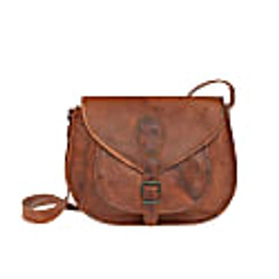 Vida Vida Vida Vintage Leather Saddle Bag Large In Saddle