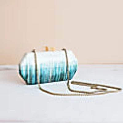 Likha Teal Clutch Bag - Handmade Clutch In Clutch