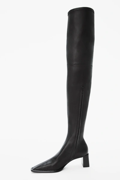Shop Alexander Wang Aldrich 55 Thigh-high Boot In Leather In Black