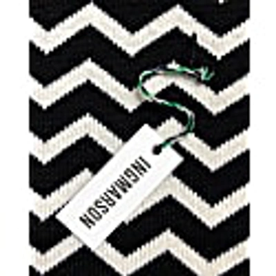 Ingmarson Chevron Wool & Cashmere Scarf Black In Cashmere
