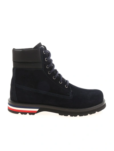 Shop Moncler Vancouver Ankle Boots In Blue