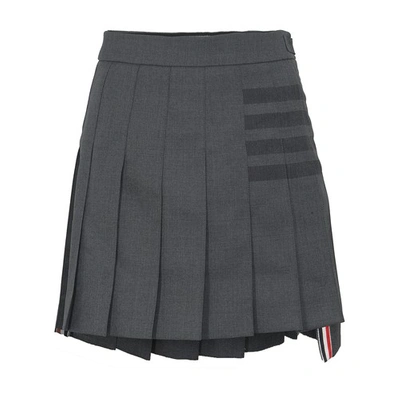 Shop Thom Browne Mini Pleated Skirt In Med Grey