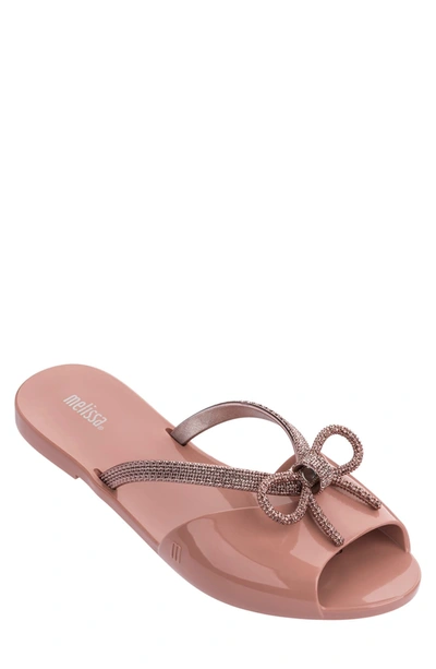 Melissa Ela Chrome Slide Sandal In Pink/ Pink | ModeSens