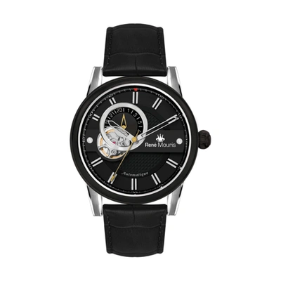 Shop Rene Mouris Orion Automatic Black Dial Mens Watch 70101rm2 In Black / Skeleton