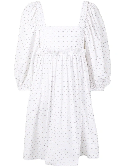 Shop Brøgger Pernille Dot-print Dress In Weiss