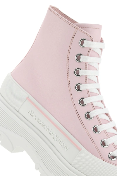 Alexander Mcqueen 45mm Tread Slick Leather Combat Boots