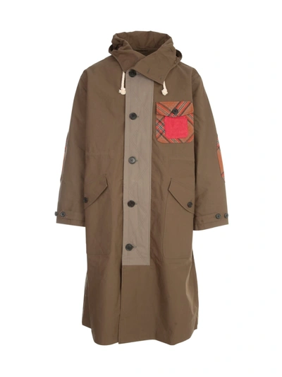 Shop Jw Anderson Drawstring Hooded Parka In Green
