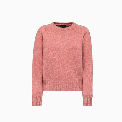 Shop Apc Sweater Wvaxy-f23965 In Fad - Rose Poudre