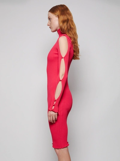 Shop Bottega Veneta Lightweight Rib Knit Dancer Dress Lollipop