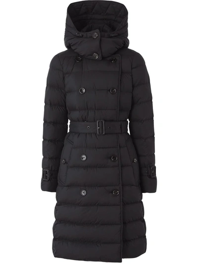 Shop Burberry Detachable-hood Padded Coat In Black