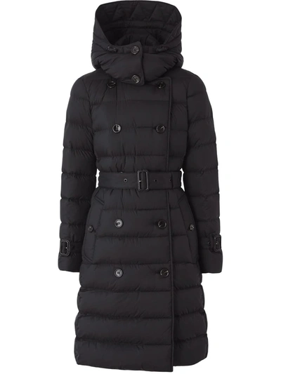 Burberry Down-filled Detachable-hood Puffer Coat In Black