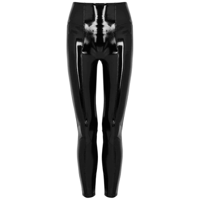 Shop Spanx Black Patent Faux-leather Leggings