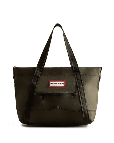 Hunter Nylon Medium Top Clip Tote Bag In Green | ModeSens