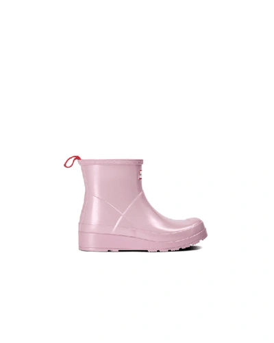 Shop Hunter Women's Play Short Nebula Rain Boots In Pink