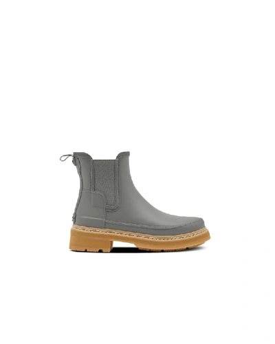 Shop Hunter Women's Refined Stitch Detail Chelsea Boots In Grey