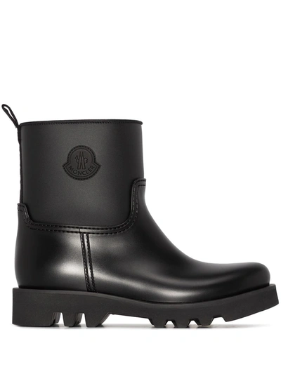 Shop Moncler Ginette Chelsea Boots In Black