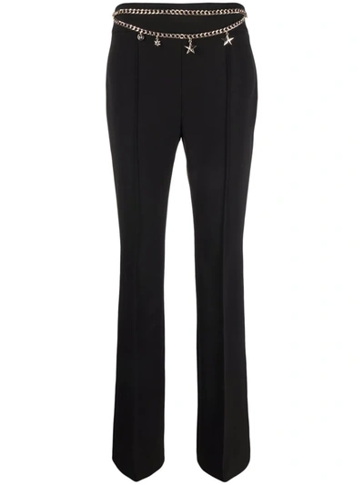 Shop Liu •jo High-waist Flared Trousers In Black