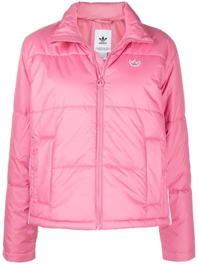 Shop Adidas Originals Recycled Polyester Puffer Jacket In Pink