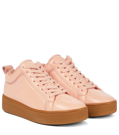 Shop Bottega Veneta Quilt Leather Platform Sneakers In Pink