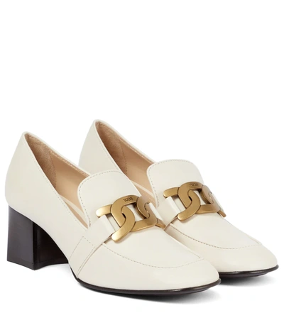 Shop Tod's Kate Leather Pumps In White